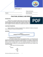 Fractions, Decimals, and Percent: Business Mathematics - SHS Grade 11