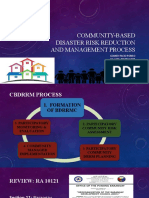 Community-Based Disaster Risk Reduction and Management Process