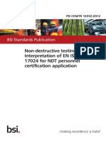 PD CENTR 16332-2012 Non-Destructive Testing