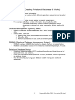 Chapter 1: Creating Relational Database (8 Marks) : Data