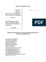 AZGOP v. Hobbs - APPLICATION FOR ISSUANCE OF WRIT UNDER EXERCISE OF ORIGINAL JURISDICTION