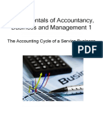 Fundamentals of Accountancy, Business and Management 1