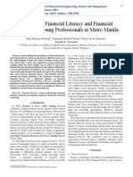 A Study On Financial Literacy and Financial Behavior of Young Professionals in Metro Manila