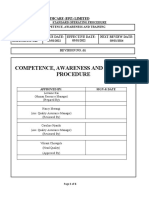 05 Sop For Competence, Awareness & Training