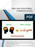 Verbal and Non Verbal Communication