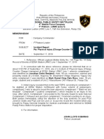 Regional Public Safety Battalion 4 Mobile Force Company 1 Platoon - LRMC (Line 1) Memorandum