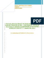 CTDPI Etat de Lieux Du Projet de Développement D'un Marché Financier en RDC