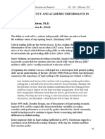 Reading Efficiency and Academic Erformance in Law School Maria Teresa F. Calderon, Ph.D. Eduardo O. de La Cruz JR., Ed.D