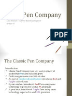 Classic Pen Company: Case Analysis - Activity Based Cost System Group - 07