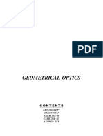 Geometrical Optics: Key Concept Exercise Exercise Exercise Answer Key