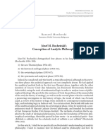 Ryszard Mordarski - Józef M - Bocheński's Conception of Analytic Philosophy