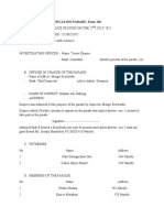 Form 156 Report of An Id Parade