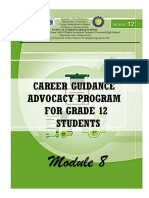 Career Guidance Advocacy Program For Grade 12 Students: Patin-Ay National High School