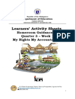 Learners' Activity Sheets: Homeroom Guidance 12 Quarter 3 - Week 1 My Rights My Accountability