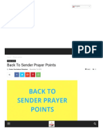 Back To Sender Prayer Points