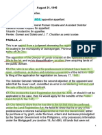 G.R. No. L-48321 August 31, 1946 OH CHO, Applicant-Appellee, THE DIRECTOR OF LANDS, Oppositor-Appellant