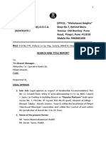 Legal Opinion 1. Sub: Sub: Legal Opinion in Respect of Residential Accommodation/ Flat