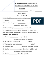 P.3 English Holiday Work T1