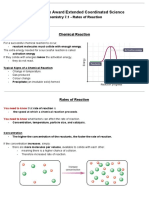 IGCSE Double Award Extended Coordinated Science: Chemistry 7.1 - Rates of Reaction