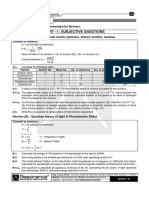 Part - I: Subjective Questions: Section (A) : Discovery of Sub Atomic Particles, Atomic Models, Nucleus