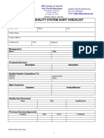 Supplier Quality System Audit Checklist - Elbit Systems of America