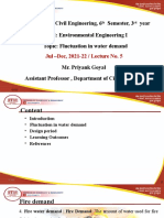 Lecture 5, Fluctuation in Water Demand