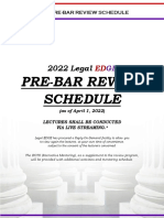 2022 Legal EDGE Pre-Bar Schedule As of April 1 2022