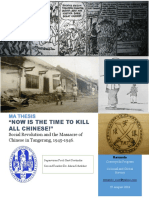 "Now Is The Time To Kill All Chinese!": Ma Thesis