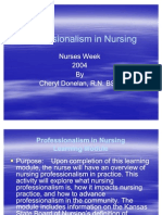 Professionalism in Nursing