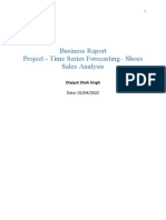 Time Series Forecasting - ShoeSales - Business Report - Divjyot Shah Singh