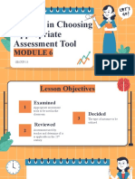 Criteria in Choosing Appropriate Assessment Tool: Group 15