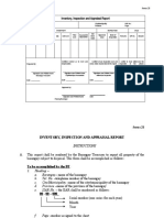 Inventory, Inspection and Appraisal Report