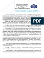 Narrative Report On The Conduct of 2Nd Quarter National Simultaneous Earthquake Drill (Nsed) 2017