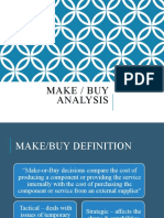 Make Buy Analysis
