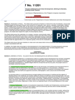 Dept. Human Settlements and Urban Development Act (RA 11201)