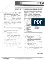 B2+ UNIT 5 Test Higher