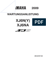 Yamaha XJ6N XJ6NA 2009 Wartungsanleitung