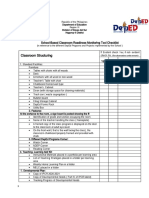 Classroom Structuring: School-Based Classroom Readiness Monitoring Tool Checklist I