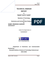 Seminar Report On Smart Note Taker