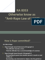 RA 8353 Otherwise Know As "Anti-Rape Law of 1997"