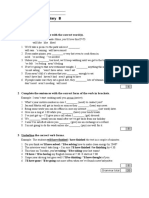 Grammar and Vocabulary B: Grammar 1 Complete The Sentences With The Correct Word(s)