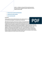 Decision To Have An Internal Audit Department Reporting To The Audit Committee Day-To-Day Internal Audit