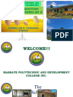 Animal Production (Poultry Chicken) NC Ii: Masbate Polytechnic and Development College Inc
