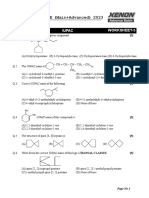 JEE (Main+Advanced) 2023: Chem. Worksheet-5 Iupac