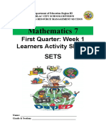 Mathematics 7: First Quarter: Week 1 Learners Activity Sheets