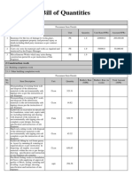 Bill of Quantities: 1 Provisional Sum