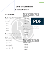 CH 32 Units and Dimension: Daily Practice Problem 01 Today'S DPP