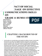 The Impact of Social Media Usage On Effective Communications Skills ON Grade 11 Humss Strand