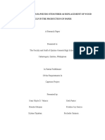 Suitability of Banana Pseudo Stem Fiber As Replacement of Wood Pulp in The Production of Paper