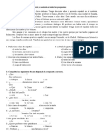 Test (Nivel A1-A2 Lectura y Gramática)